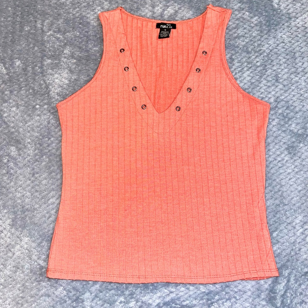 Rue 21 coral pink tank top